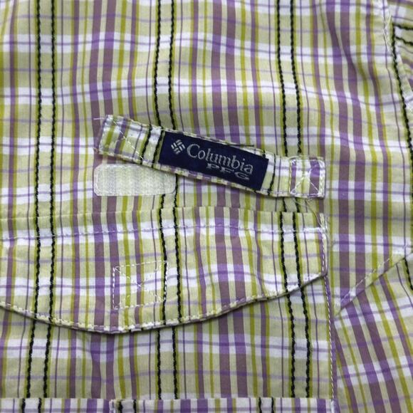 COLUMBIA Super Bonehead Roll Tab Sleeve Shirt Omni Shade Back Vent Plaid XL - Picture 9 of 13